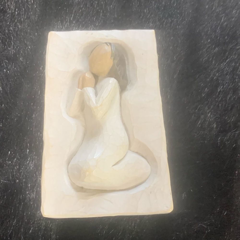 Willow tree, prayer, angel plaque